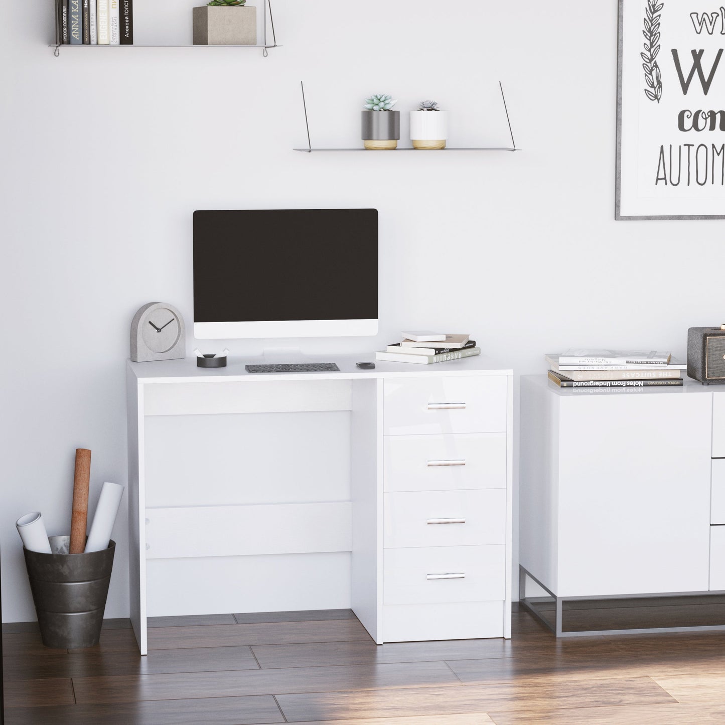 Computer Desk with Drawers