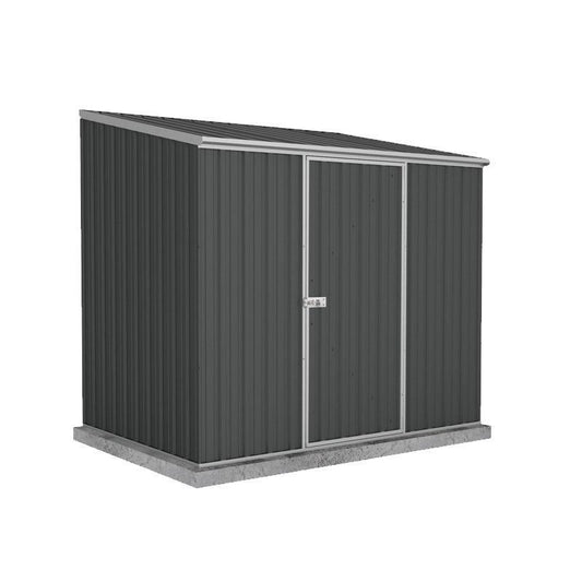 Absco Space Saver 7' 4" x 4' 11" Pent Shed Steel Monument Grey - Classic