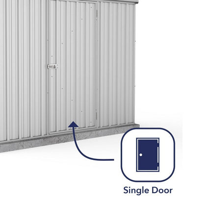 Absco Absco Space Saver 7' 4" x 2' 6" Pent Shed Steel Zinc - Classic