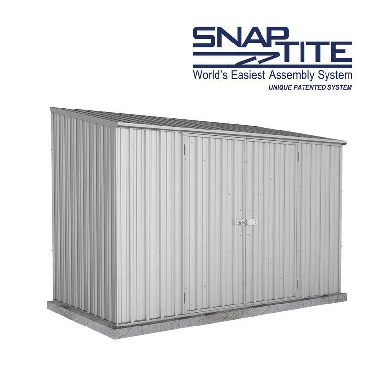 Absco Absco Space Saver 9' 10" x 4' 11" Pent Shed Steel Zinc - Classic