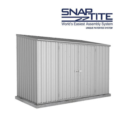 Absco Absco Space Saver 9' 10" x 4' 11" Pent Shed Steel Zinc - Classic