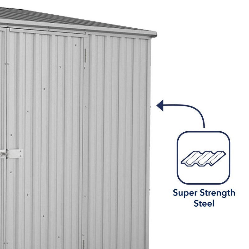 Absco Absco Space Saver 9' 10" x 4' 11" Pent Shed Steel Zinc - Classic