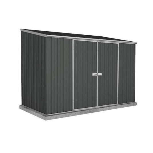 Absco Absco Space Saver 9' 10" x 4' 11" Pent Shed Steel Monument Grey - Classic