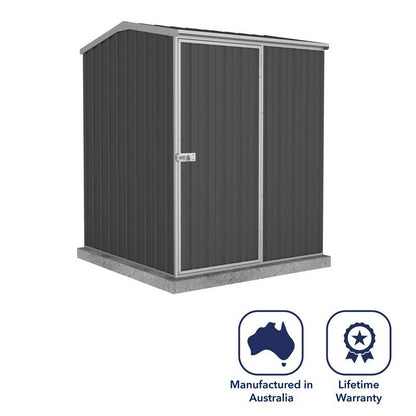 Absco Absco Premier 4' 11" x 4' 11" Apex Shed Steel Monument Grey - Classic