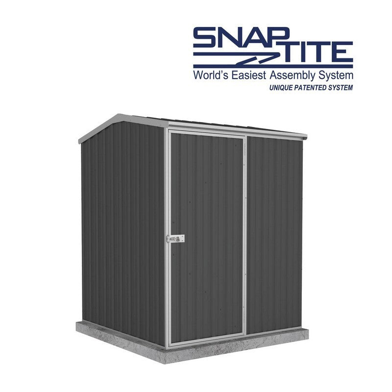 Absco Absco Premier 4' 11" x 4' 11" Apex Shed Steel Monument Grey - Classic