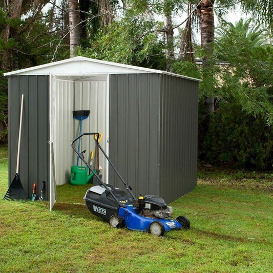 Absco Regent 7' 4" x 4' 8" Apex Shed Steel Woodland Grey - Classic