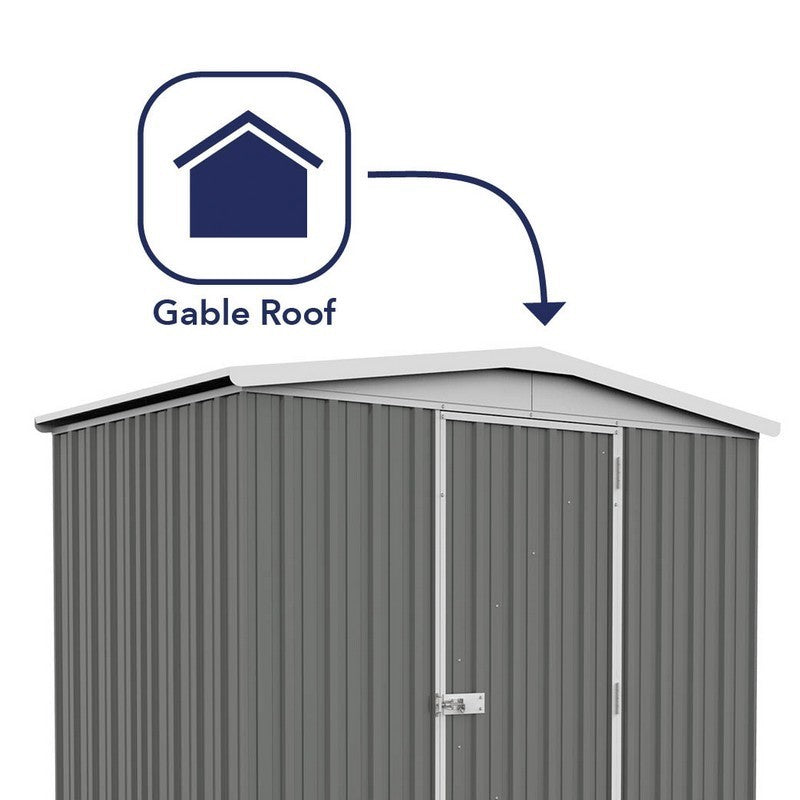 Absco Regent 7' 4" x 4' 8" Apex Shed Steel Woodland Grey - Classic