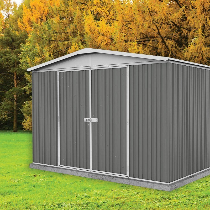 Absco Absco Regent 9' 10" x 9' 6" Apex Shed Steel Woodland Grey - Classic