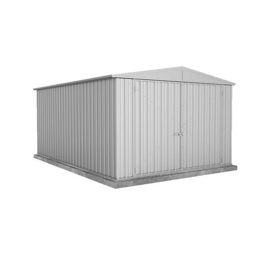 Absco Absco Utility 9' 10" x 14' 8" Apex Shed Steel Zinc - Classic