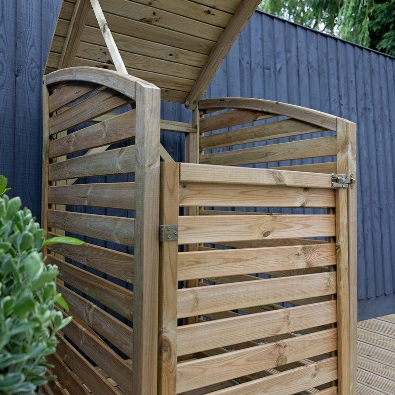 Mercia Mercia 2' 7" x 2' 7" Curved Bin Store - Premium Pressure Treated Slatted