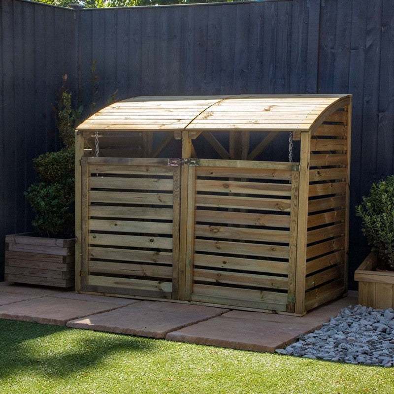 Mercia Mercia 5' 2" x 2' 7" Curved Bin Store - Premium Pressure Treated Slatted