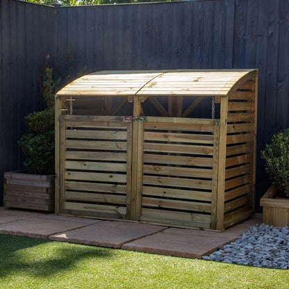 Mercia Mercia 5' 2" x 2' 7" Curved Bin Store - Premium Pressure Treated Slatted