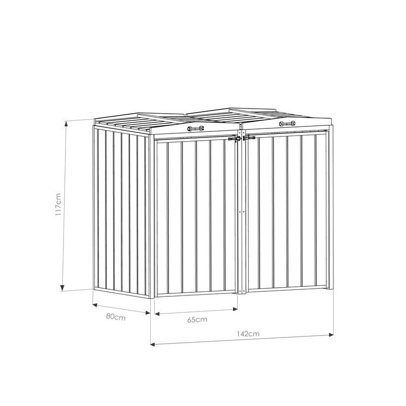 Mercia Mercia 4' 7" x 2' 7" Flat Bin Store - Premium Pressure Treated Slatted