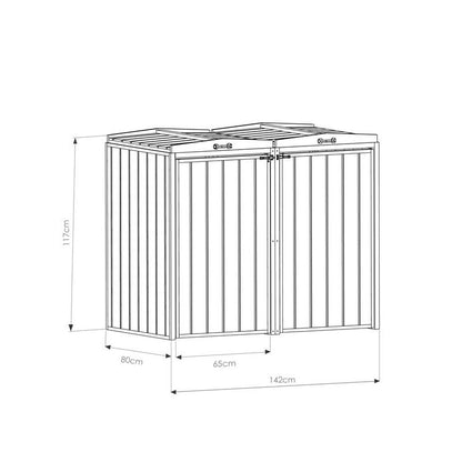 Mercia Mercia 4' 7" x 2' 7" Flat Bin Store - Premium Pressure Treated Slatted