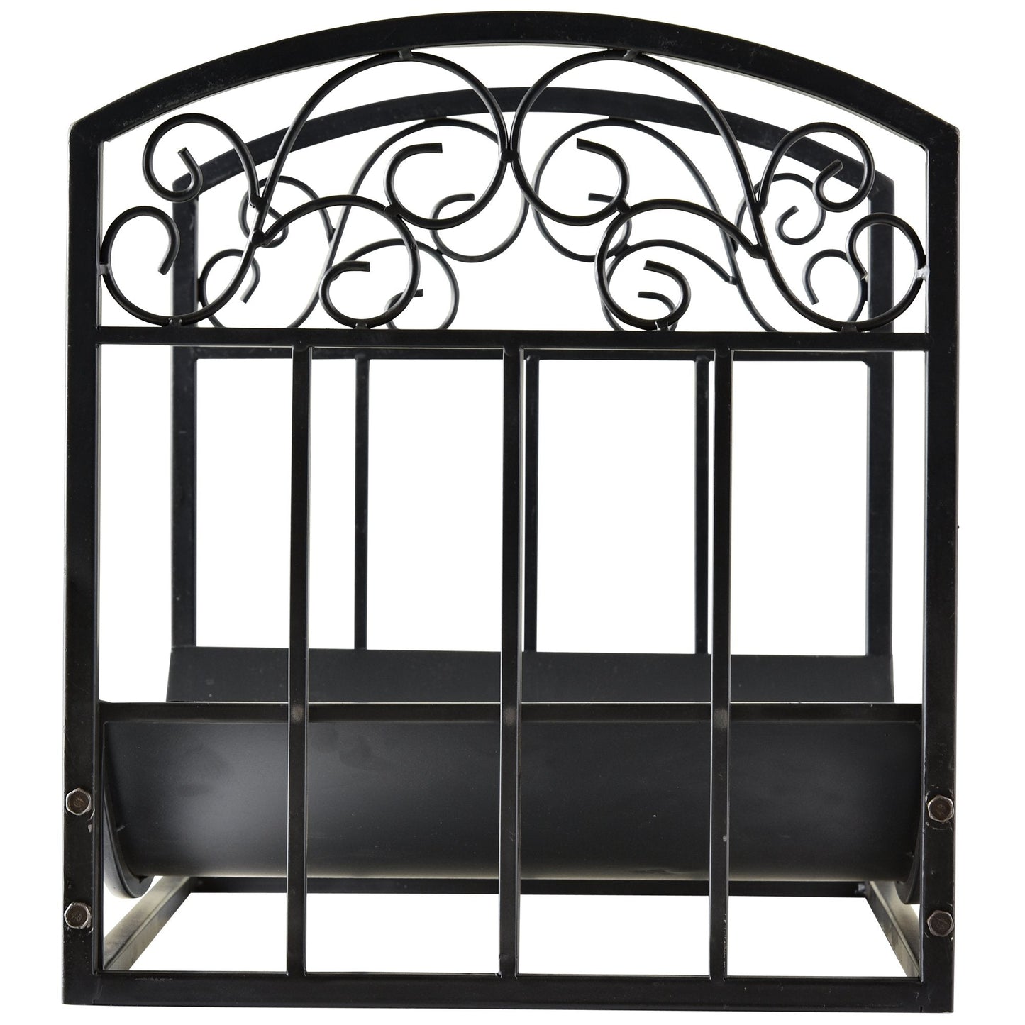 Iron Arched Log Rack Black