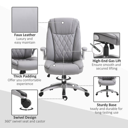 Vinsetto High Back Executive Office Chair Home Swivel PU Leather Ergonomic Chair