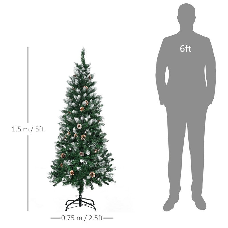 5' Snow Artificial Christmas Tree with Realistic Branches