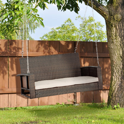 2-Person Wicker Hanging Loveseat