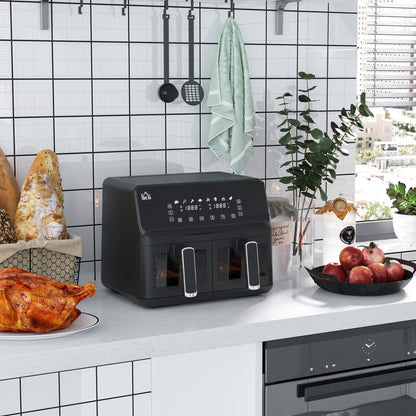 2500W 8L Family Size Air Fryer With 8 Presets Black