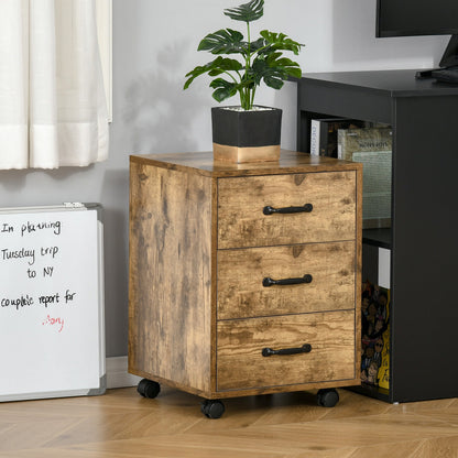 Rolling File Cabinet with 3 Drawers