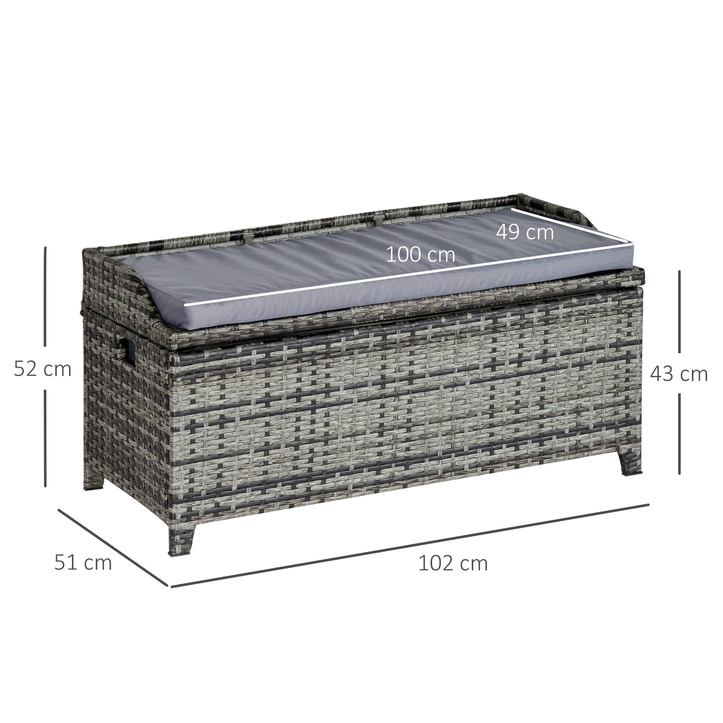 Outdoor Rattan Storage Box