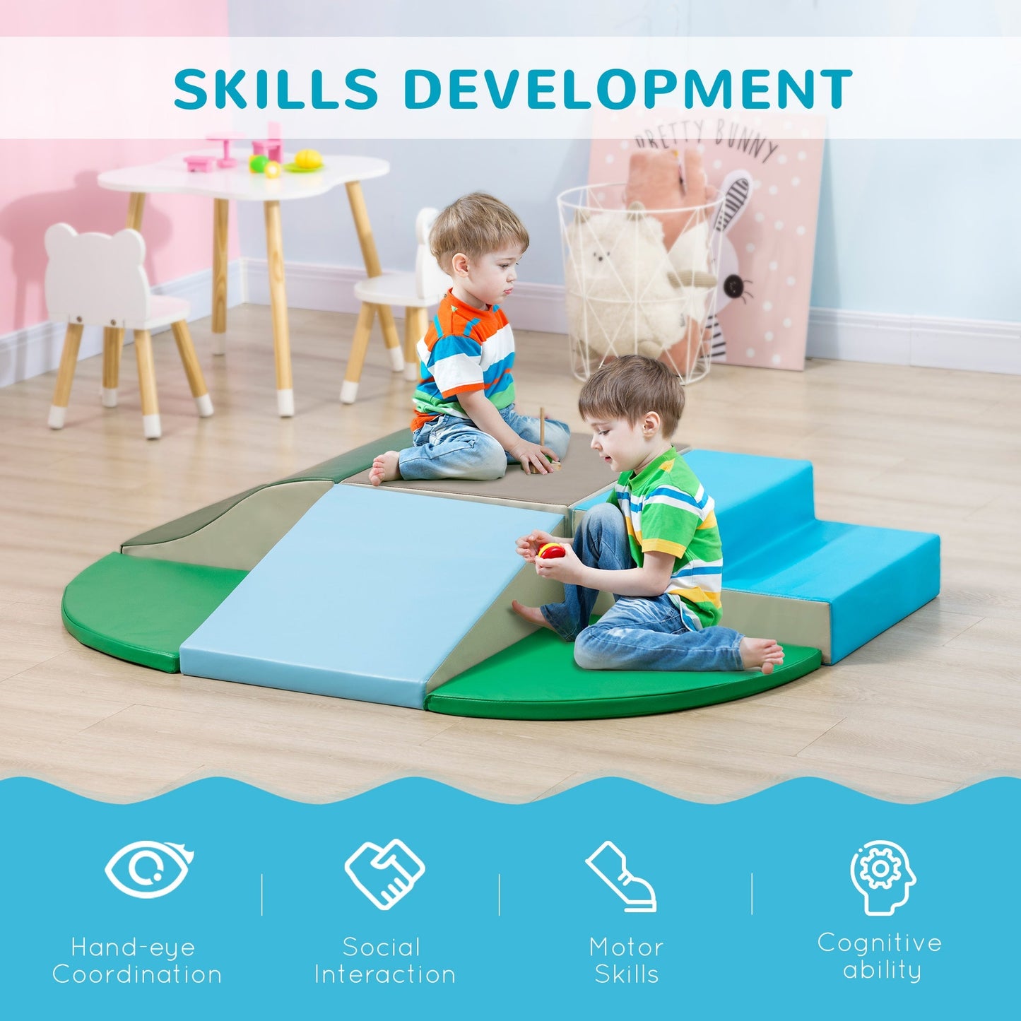 Six-Piece Kids Soft Playset