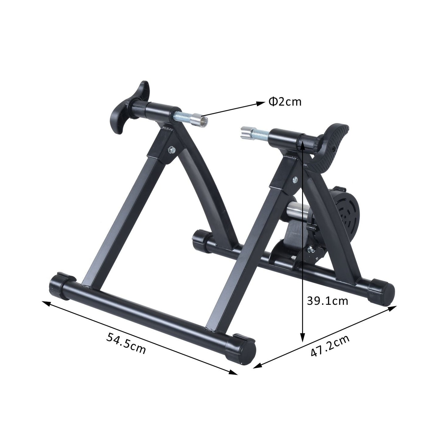 Indoor Bicycle Magnetic Foldable Turbo Trainer - Black