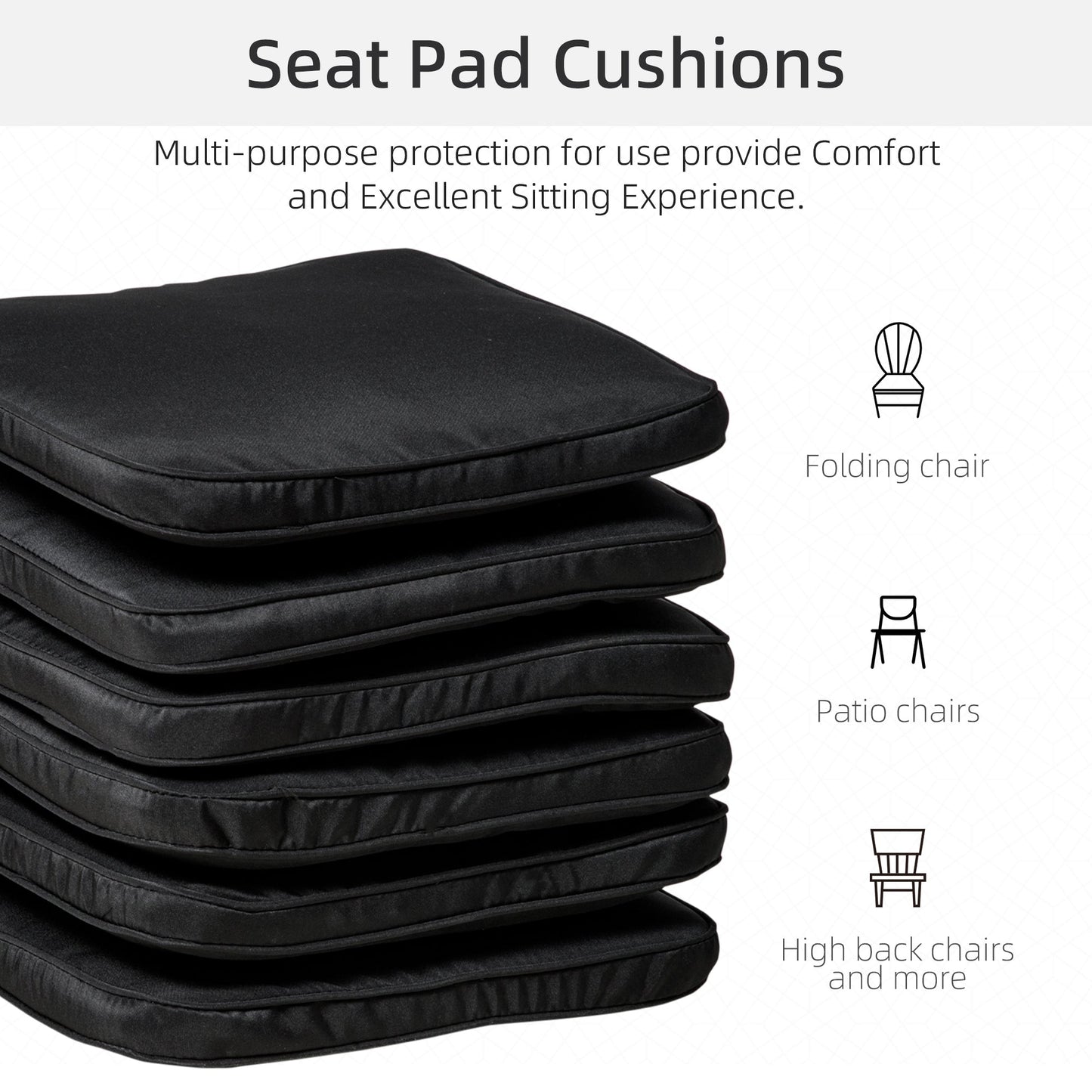 Set of 6-Piece Chair Cushion