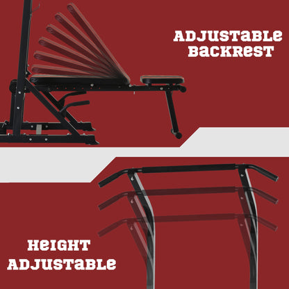 Adjustable&Folded Dip Stands Multi-Function Pull-ups Sit-ups