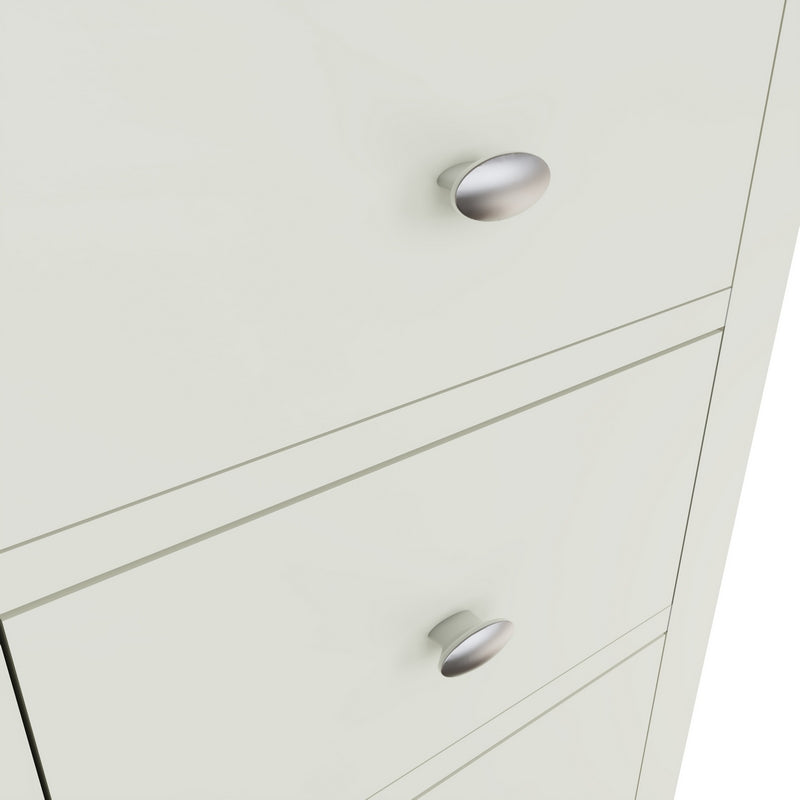 Norfolk Furniture Portchester Tall Chest of Drawers Oak White 5 Drawers