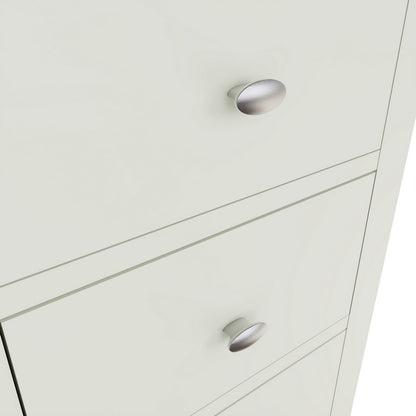 Norfolk Furniture Portchester Tall Chest of Drawers Oak White 5 Drawers