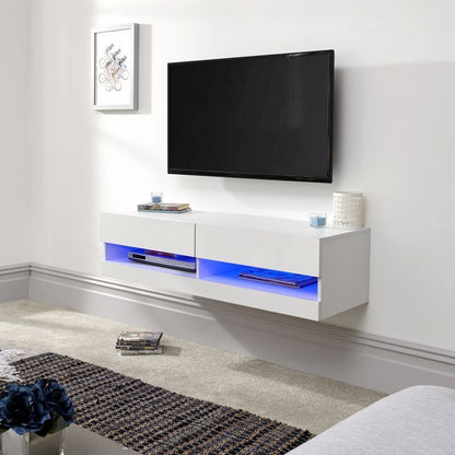 GFW Galicia TV Unit White 2 Shelves