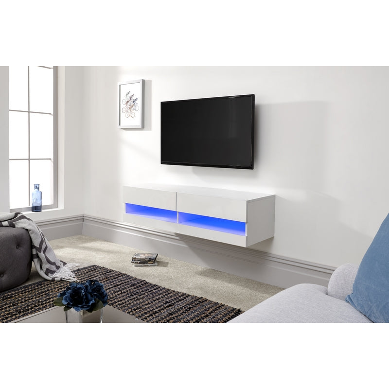 GFW Galicia TV Unit White 2 Shelves