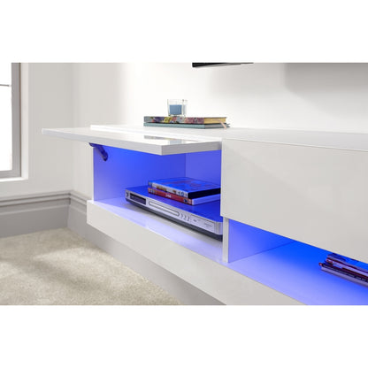 GFW Galicia TV Unit White 2 Shelves