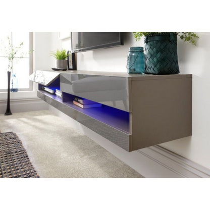 Galicia TV Unit Grey 2 Shelves 2 Doors