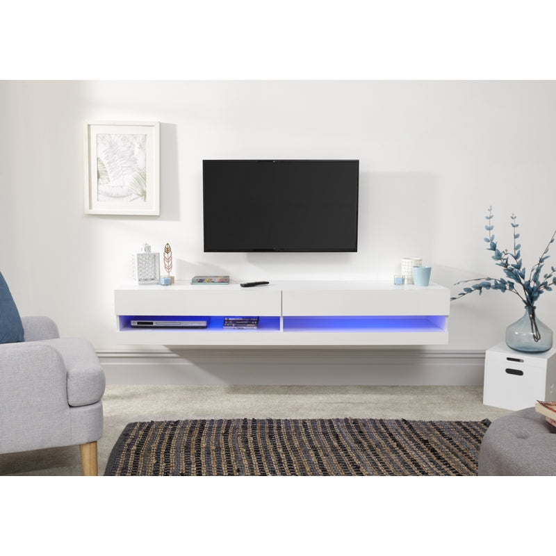 GFW Galicia TV Unit White 2 Shelves