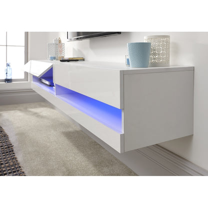 GFW Galicia TV Unit White 2 Shelves