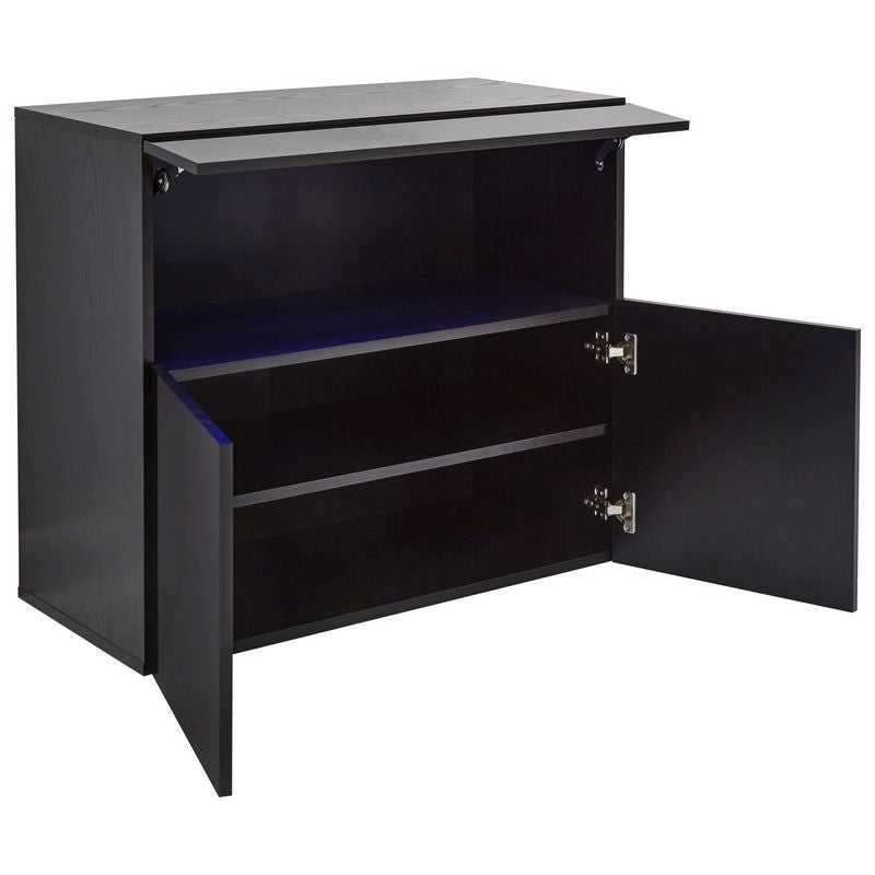 GFW Galicia Sideboard Black 3 Doors 3 Shelves