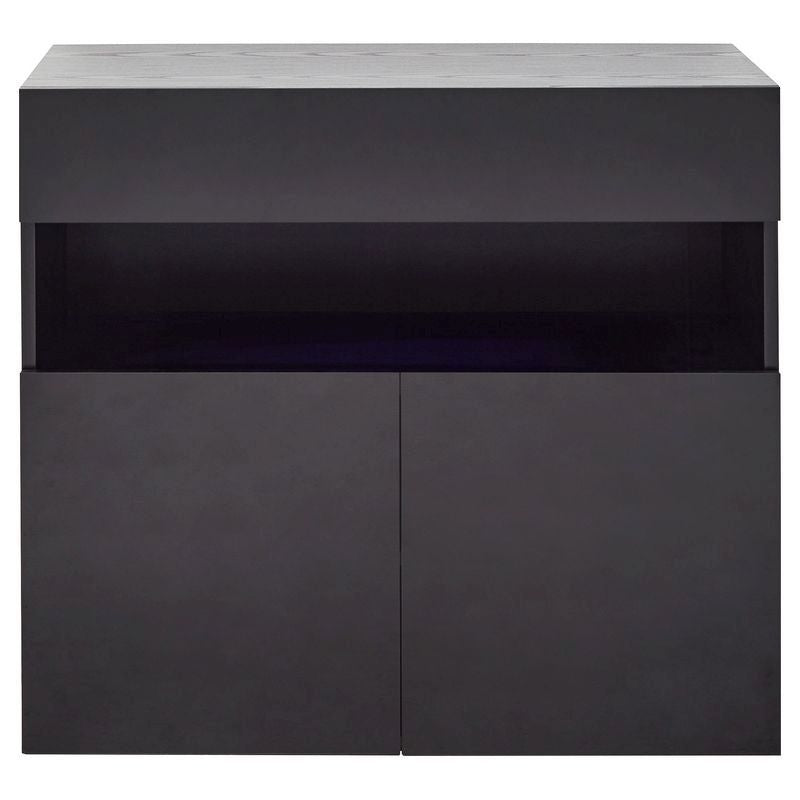 GFW Galicia Sideboard Black 3 Doors 3 Shelves