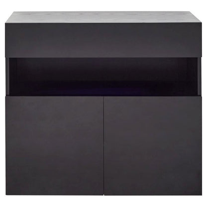 GFW Galicia Sideboard Black 3 Doors 3 Shelves