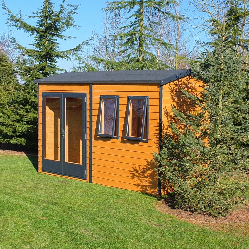 Shire Shire Drayton 12' 11" x 12' 5" Reverse Apex Garden Studio - Premium Dip Treated Tongue & Groove