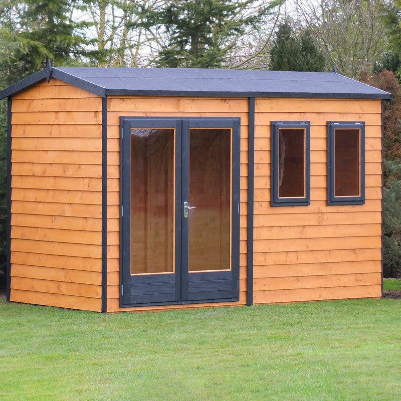 Shire Shire Drayton 12' 11" x 12' 5" Reverse Apex Garden Studio - Premium Dip Treated Tongue & Groove