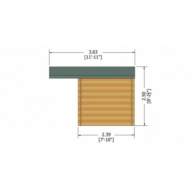 Shire Shire Glenmore 9' 9" x 7' 10" Apex Log Cabin - Premium 28mm Cladding Tongue & Groove