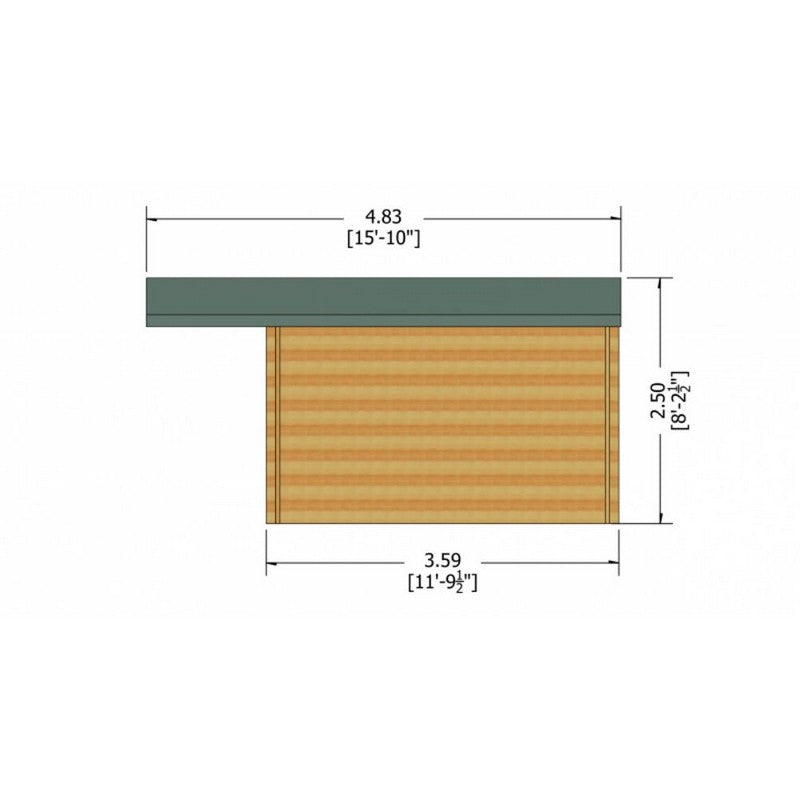 Shire Shire Glenmore 9' 9" x 11' 9" Apex Log Cabin - Premium 28mm Cladding Tongue & Groove