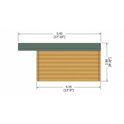 Shire Shire Glenmore 9' 9" x 13' 8" Apex Log Cabin - Premium 28mm Cladding Tongue & Groove