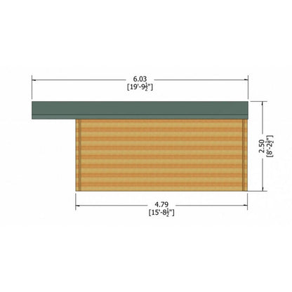 Shire Shire Glenmore 11' 9" x 15' 8" Apex Log Cabin - Premium 28mm Cladding Tongue & Groove