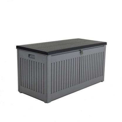 Wensum Plastic Outdoor Storage Box 190 Litres Extra Large - Grey & Black Essentials by Wensum