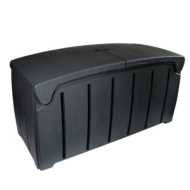 Wensum Plastic Outdoor Storage Box 322 Litres Extra Large - Black Essentials by Wensum