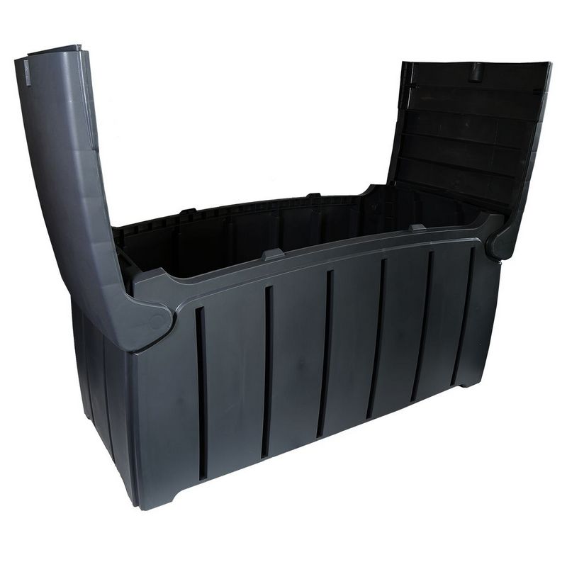 Wensum Plastic Outdoor Storage Box 322 Litres Extra Large - Black Essentials by Wensum