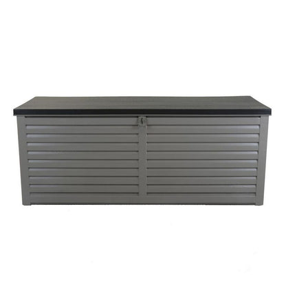 Wensum Plastic Outdoor Storage Box 390 Litres Extra Large - Grey & Black Essentials by Wensum